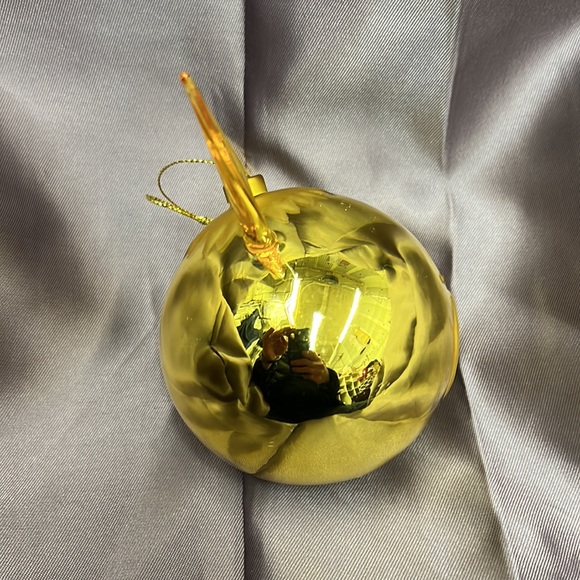 NWT,Alessi AMJ13 5 GD Donkey Bauble for Christmas Tree, Blown Glass, Gold, 13.5 - Picture 9 of 17